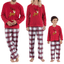 Christmas Family Matching Black Pajamas Set Adult Kid Girl Sleepwear Nightwear