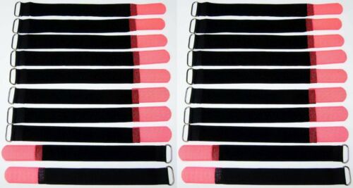 20 x Velcro Cable Ties 200 x 20 mm Neonrot Cable Ties Cable Velcro Cable Velcro