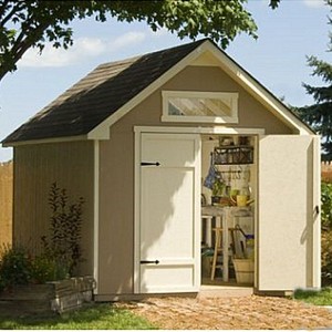 Everton 8' x 12' Wood Storage Shed, 740 Cubic Feet of Storage w/ Floor 