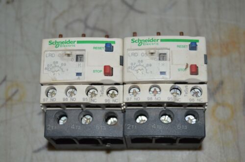 Set of 2 SCHNEIDER ELECTRIC Overload Relays .63 to 1A,3P,Class 10,690V