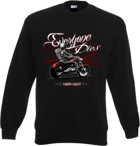 Chopper & Biker motivo modelo everyone. Sweat Shirt en negro con un oldscool- 
