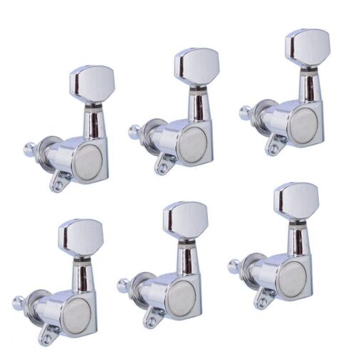 Guitar String Tuning Pegs Tuners Machine Heads for Electric Acoustic 6R Chrome