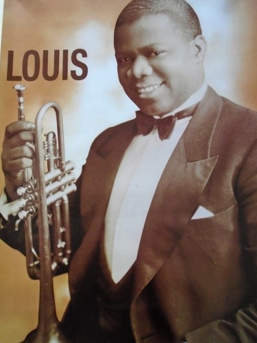 Savoy Jazz New cond Louis Armstrong // 24 X 36/" Exc Promo Poster