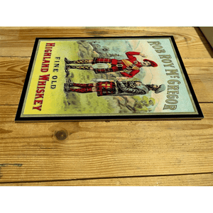 CERAMIC WALL SIGN PLAQUE ROB ROY Mc GREGOR WHISKEY VINTAGE RETRO PUB ENAMEL