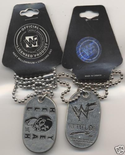 Hell Yeah WWF WWE World Wrestling Dog Tag Next Millenium Company