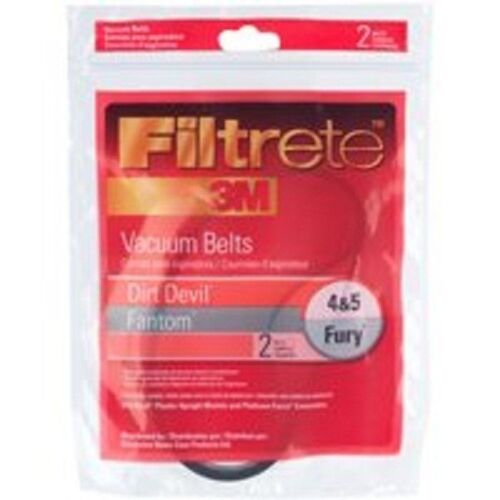 2 3M FILTRETE 65045-12 PK VACUUM CLEANER BELTS TYPE 4 /& 5 DIRT DEVIL 3037611