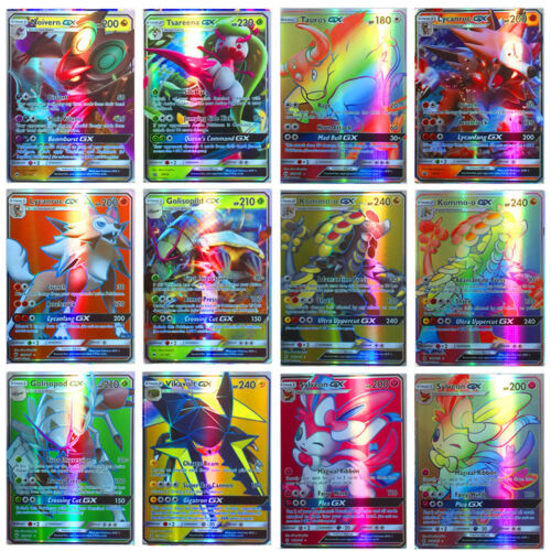 5 MEGA Holo Trading Flash Card Bundle Mixed Hot 120Pcs Pokemon Cards 115 GX 