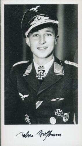 137 kills Walter Wolfrum signed photo Luftwaffe Ace JG-52... 