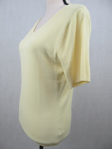 Banana Bay Femme Tops Jaune Mixte Taille Chemise Col V Manches Courtes Femmes Haut