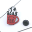 caffeine fiend ghost enamel pin badge coffee cup