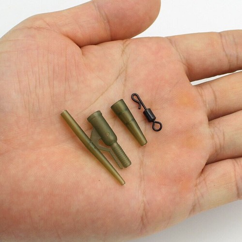 40//80pc Fishing Tackle Carp lead clips Quick Change swivels Anti Tangle Sleeves