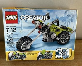 LEGO CREATOR 31018 3 IN 1 MOTORCYCLE HIGHWAY CRUISER COMPLETE SET BUILDING TOY