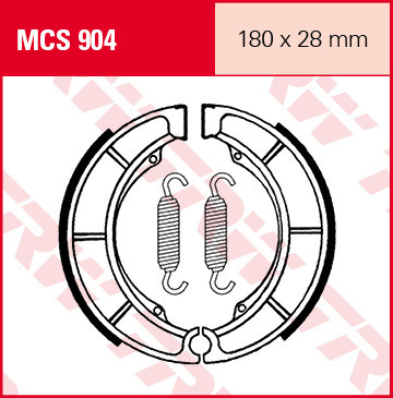 76-77 Mâchoires de frein Arrière TRW Lucas MCS 904 pour Suzuki GT 500 T500