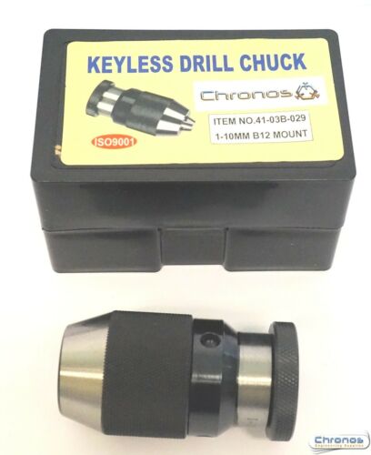 High Quality Precision Keyless Drill Chuck 1-10 mm On a 1 MT Arbor B12 Taper