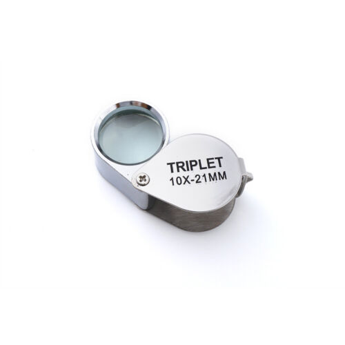 Box 21mm Jewellers Eye Loupe 30X /& 10X Pocket Loop Lens Glass Magnifying Kit