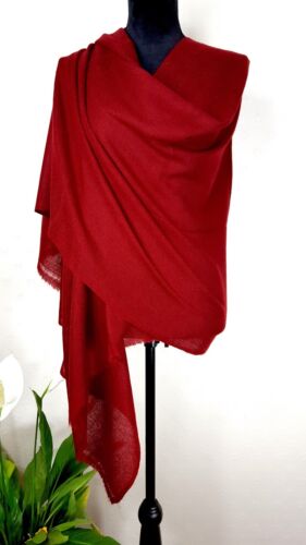 Cashmere Shawl Scarf Wrap couverture étole rose pashmina Fait Main Népal Femmes