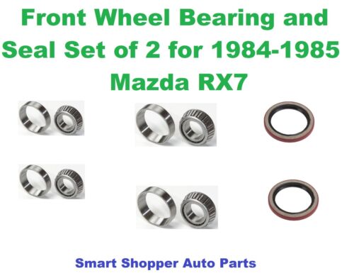 Pair Front Inner Outer Wheel Bearing Race and Seal For 1984-1985 Mazda RX-7