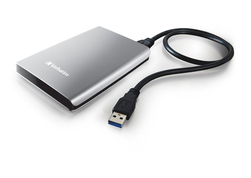 1TB Verbatim Store/'n/'Go USB3.0 Portable Hard Drive Silver