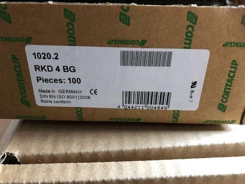 05Sh 815638 Box of 100 x Contaclip RK Series 500V Non-Fused DIN Rail Terminal