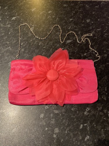 Pink Floral Clutch Bag