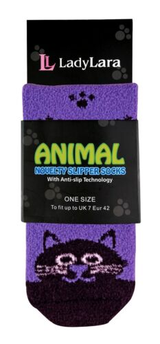 Sock Snob Womens Novelty Slipper Socks With Animal Designs and Non Slip Grips 