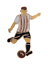 Lincoln City Football Player Pin Badge In Retro Kit With Real Gold Plate 