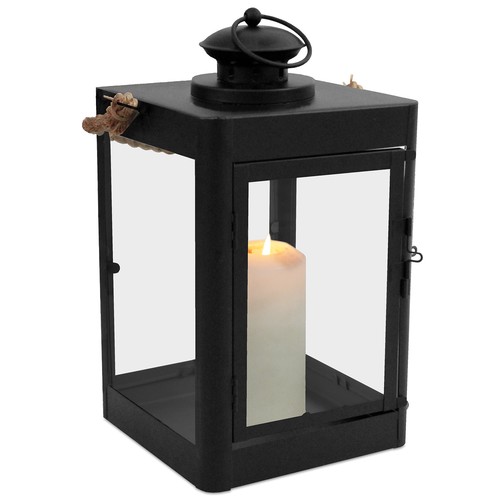 LAMPIONE h33cm con corda-HENKEL GIARDINO Lanterna Lanterna Metallo vento luce portacandele