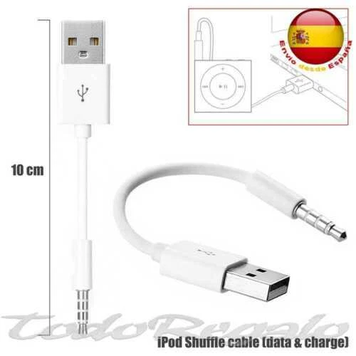 Cables y conectores blancos Para iPod Shuffle para reproductores MP3