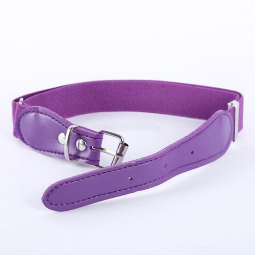 Cute Waistband Pu Leather Baby Adjustable Boy Kid Elastic Belt With Metal Buckle