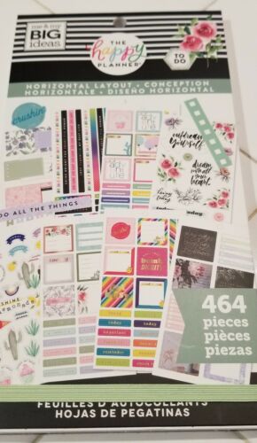 HORIZONTAL LAYOUT 464 PCS stickers notepad Details about  / The Happy Planner Sticker Value Pack