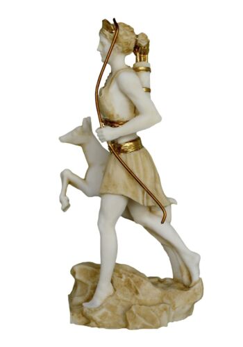 Details about  / Artemis Goddess of Hunt Alabaster aged Statue Diana Mistress of Animals