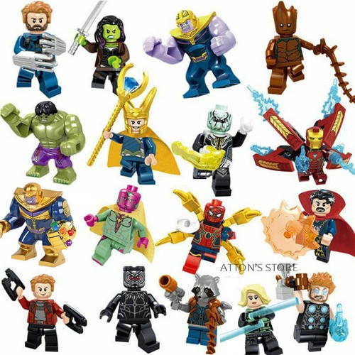 17x Marvel Minifiguren Thanos Hulk Thor Iron Man Avengers Mini Figuren Spielzeug