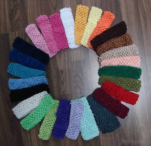 10pcs Lots Wholesale Kid Baby Girls Stretchy Elastic Lace Crochet Headbands sh