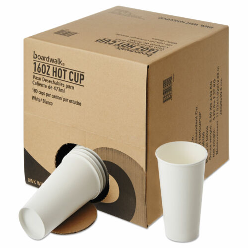 Details about  / Boardwalk Convenience Pack Paper Hot Cups 16 oz White 180//Carton WHT16HCUPOP