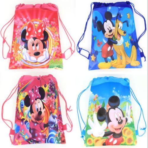 Mickey Mouse Minnie Drawstring Backpack Girl/'s School Sling Tote Gym Bag