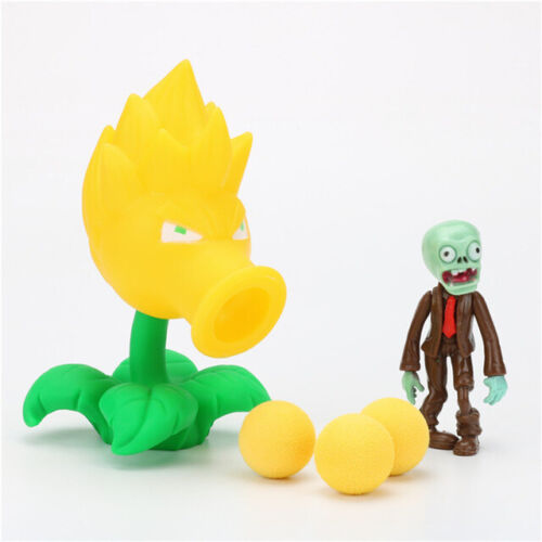 Plants VS Zombies Shooting Pea Bullets Sunflower Cherry Bomb Toy Figures