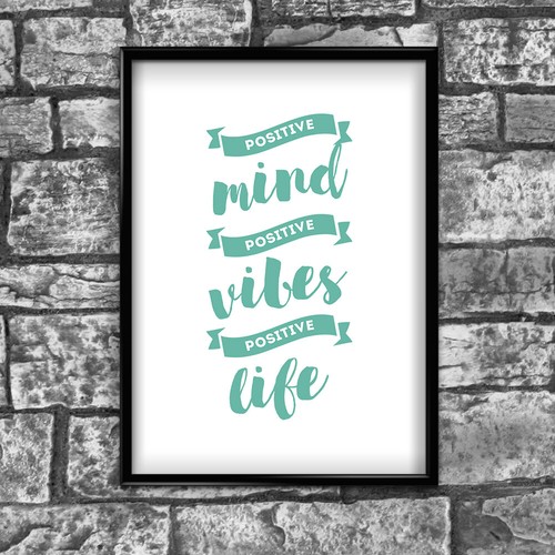Motivational Inspirational Positive Thoughts Quote Vibes Poster Print Wall 110