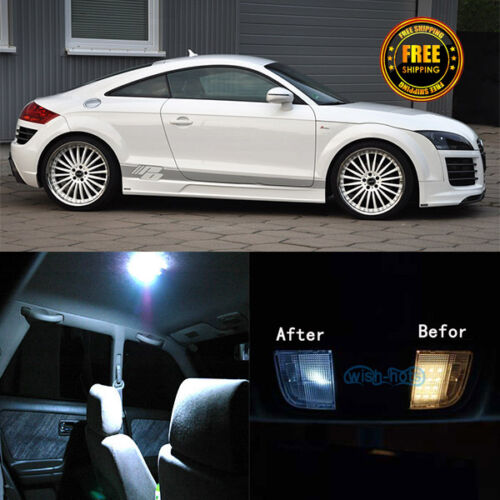 6x Canbus White LED Package Kit Interior Light For 2007-2012 Audi TT TTS