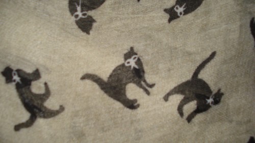 Cat Print Scarf Cat Lover Gift Idea