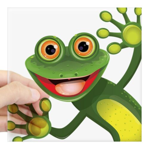 CafePress Happy Green Frog Sticker Square Sticker 1326267598
