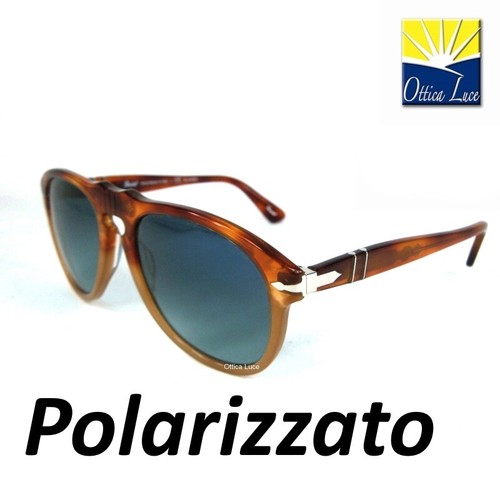 Occhiale sole Persol 649 1025 s3 Avana Blu 1025s3 Sunglass Sonnenbrille Polar