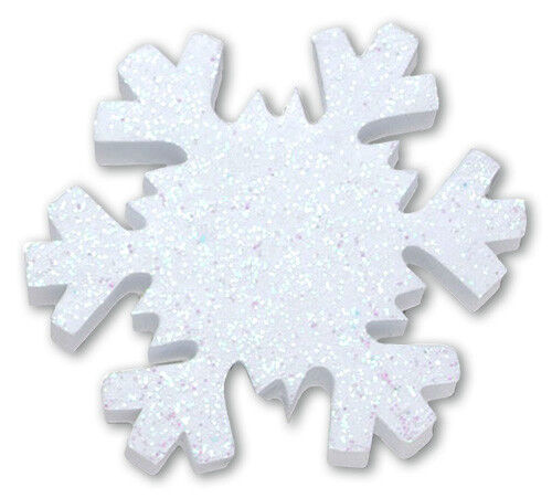 Tenna Tops® White Sparkles Snowflake Car Antenna Topper / Mirror Dangler