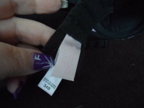 Ladies blush underwire bra w// black lace overlay size 34B Victoria Secret