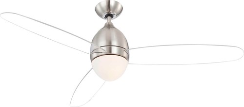Moderner Deckenventilator mit Licht und Fernbedienung Premier Transparent 132 cm