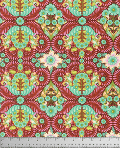 By 1//2 Yard ~ Free Spirit Tula Pink Fabric ~ Slow /& Steady Tortoise Orange Crush