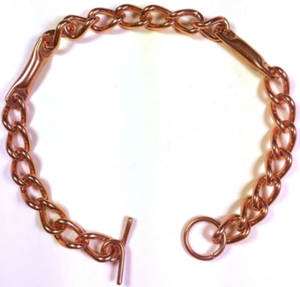 Bracelet chaîne en cuivre avec aimants pour femme