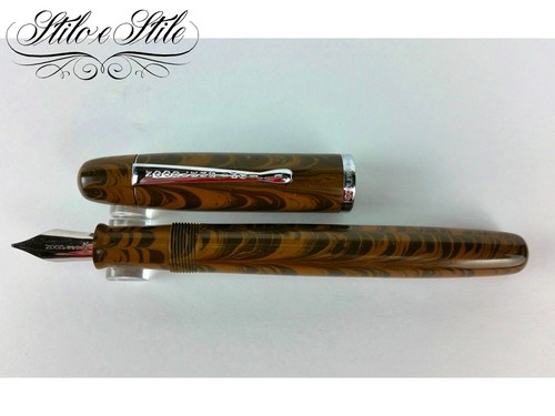 Noodler/'s Neponset Ebonite Penna Stilografica Pennino Flessibile Flex Music Nib