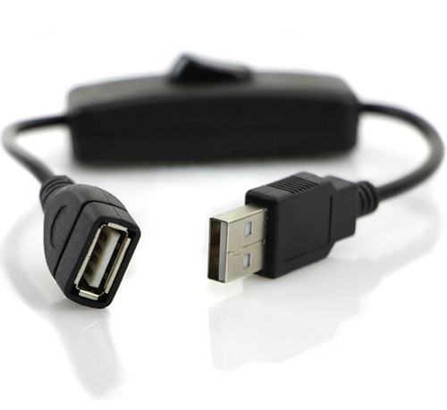 28CM USB Cable with Switch Control for Raspberry Pi Arduino USB On Off Toggle CA
