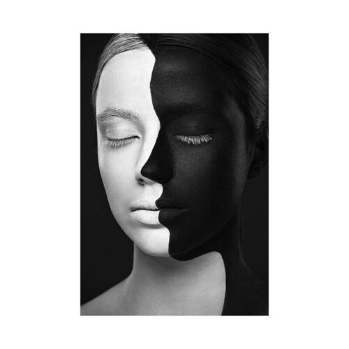 Black And White Faces Art Canvas Pictures Canvas Painting Canvas Wall Art Poster