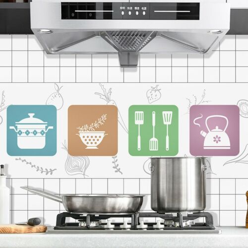 Kitchen Stove Ceramic Tile Oil-Proof And Anti-fouling Self-adhesive Wall Sticker